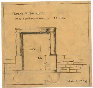 Billing, Hermann; Karlsruhe, Eisenlohrstr. 45; Haus Hornecker (Rothfuss) - Haustürumrahmung