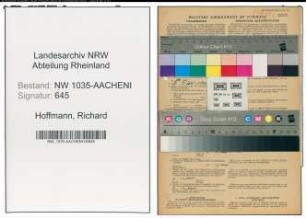 Entnazifizierung Richard Hoffmann , geb. 05.11.1902 (Bergmann)