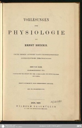 2 : S/S. 1886: Physiologie der Nerven und der Sinnesorgane und Entwickelungsgeschichte