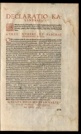 Declaratio Kalendarii.