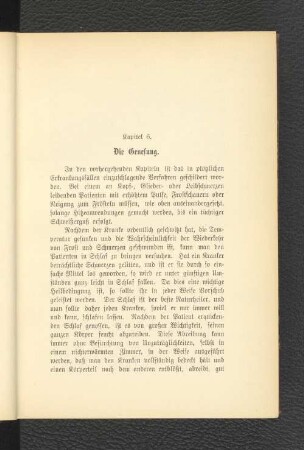 Kapitel 6. Die Genesung.