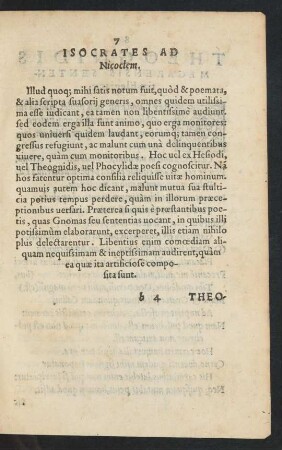 Isocrates Ad Nicoclem.