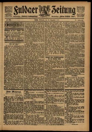 Zweite Ausgabe vom Mittwoch, den 16. Dezember 1903.