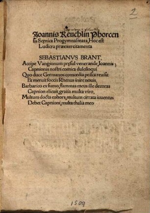 Ioannis Reuchlin Phorcensis Scenica Progymnasmata, Hoc est Ludicra praeexercitamenta ...