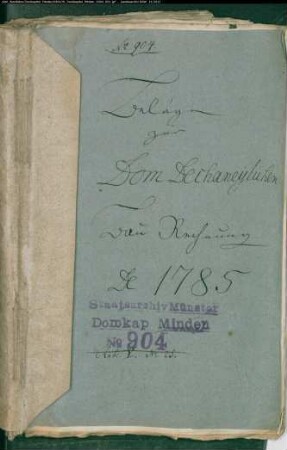 Belege zur Baurechnung der Domdechanei