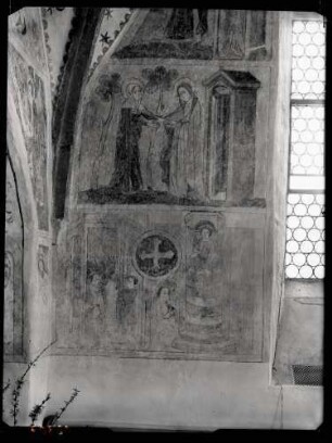 evangelische Pfarrkirche innen; Chor, Nordwand links nach der Restaurierung