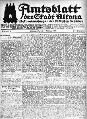 Nummer 6 : Sonnabend, den 6. Februar 1926