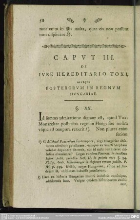 Caput III. De Iure Hereditario Toxi, Eiusque Posterorum In Regnum Hungariae