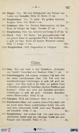 Glas (Nr. 413-438)
