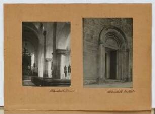 St. Michael, Altenstadt: Ansicht Portal, Innenansicht (aus: Skizzen- und Fotoalbum 24)