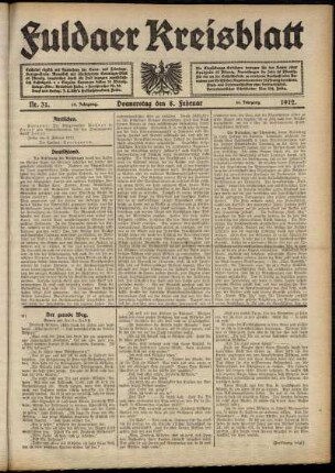 Ausgabe vom Donnerstag, den 08. Februar 1912.