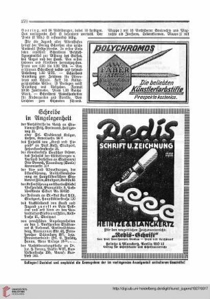 Schreibe in Angelegenheit