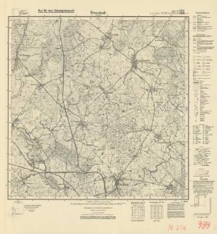 2381 (alte Nr.: 989) Freystadt in Westpr., Meßtischblatt (4cm - Karte)