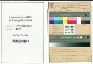 Entnazifizierung Sophie Santy , geb. 19.03.1899 ()