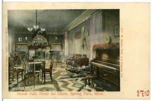 Spring Park. Social Hall, Hotel del Otero, Spring Park, Minn.