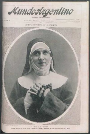 Artistas francesas en la Argentina [Fotografía] : Mlle. Jane Provost