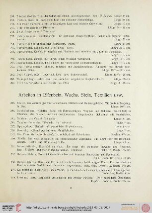 Arbeiten in Elfenbein, Wachs, Stein, Textilien (Nr. 283-348)