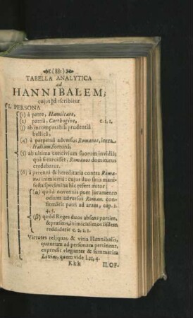 Tabella Analytica ad Hannibalem.