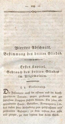 Erstes Kapitel. Gebrauch des dritten Gliedes im Allgemeinen.
