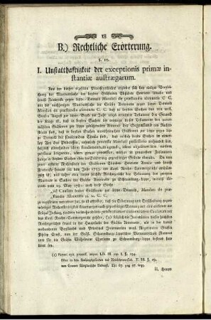 B.) Rechtliche Erörterung.
