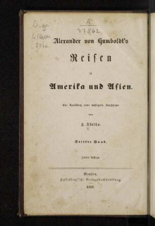 Bd. 3: Alexander von Humboldt's Reisen in Amerika und Asien : eine Darstellung seiner wichtigsten Forschungen