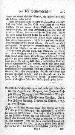 Moralische Beschäftigungen mit wichtigen Wahrheiten für Tugend und Religion.