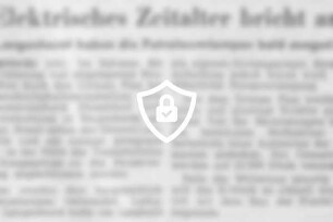 Elektrisches Zeitalter bricht an