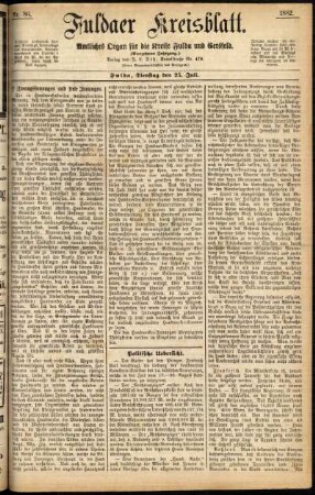 Ausgabe vom Dienstag, den 25. Juli 1882.