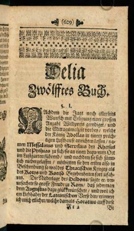 629-810, Delia. Zwölfftes Buch