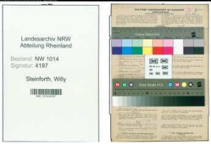 Entnazifizierung Willy Steinforth , geb. 20.04.1893 (Zuschneider)