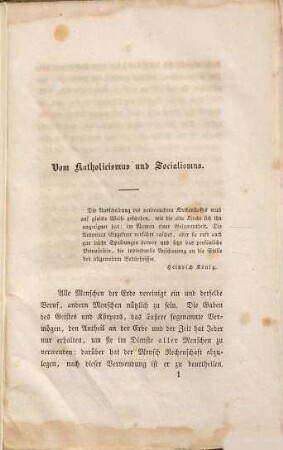 Katholicismus und Socialismus gegen Johannes Ronge