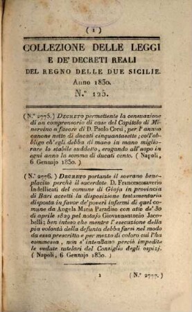 Collezione delle leggi e decreti emanati nelle provincie continentali dell'Italia meridionale. 1830, 1830
