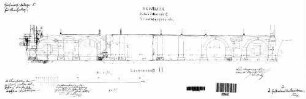 Schorndorf: Empfangsgebäude Verwaltungsgebäude Fundament (Längsschnitt jj)