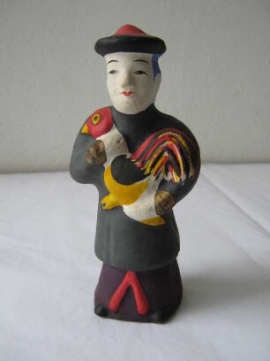 Chinese mit Kampfhahn 阿茶 さん (Acha-san)