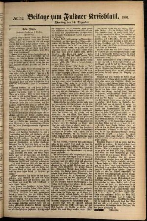 Dritte Ausgabe vom Dienstag, den 24. Dezember 1901.