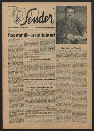 Betriebszeitung 'WF-Sender', Nr.33/1956 (22. August 1956)