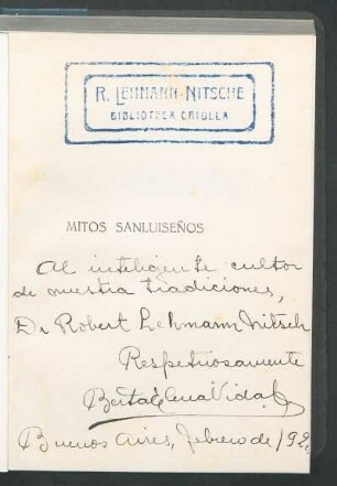 [Dedicatoria manuscrita]