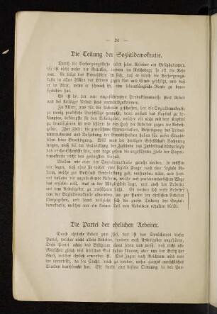 Die Teilung der Sozialdemokratie.