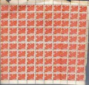 Block mit 100 Spendenmarken der "Jugendspende für Kriegerwaisen"