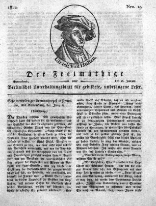 Nro. 19, Sonnabend, den 26. Januar 1811