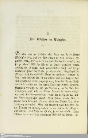 II. Die Wittwe zu Ephesus