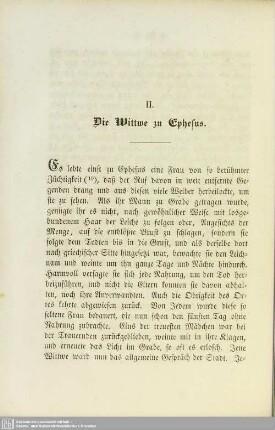 II. Die Wittwe zu Ephesus