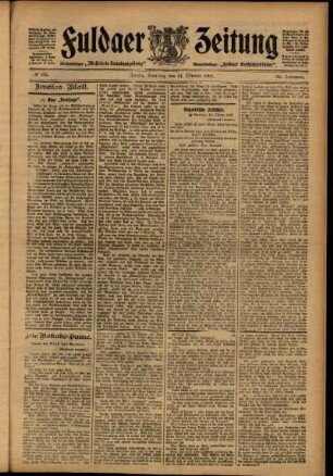 Zweite Ausgabe vom Samstag, den 14. Oktober 1905.