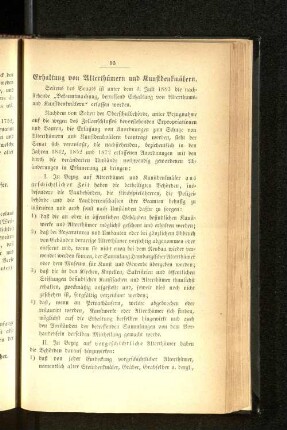 Erhaltung von Alterthümern und Kunstdenkmälern.