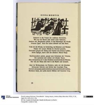 "Hora Mortis". Georg Heym, Umbra Vitae, München 1924, S. 56.