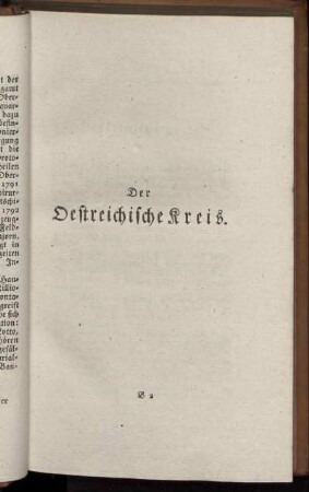 Der Oestreichische Kreis.