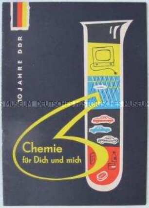 Festschrift zum 10. Jahrestag der DDR-Gründung, mit Informationen über Erfolge der chemischen Industrie