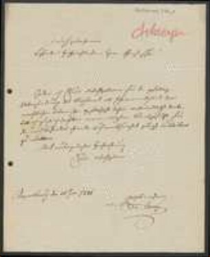 Brief von Georg Alois Schreyer an August Emanuel Fürnrohr