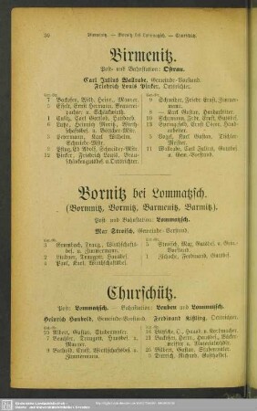 Bornitz bei Lommatzsch (Bormnitz, Bormitz, Barmenitz, Barmitz)