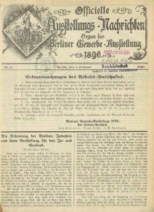 Nr. 1, 1. Februar 1896